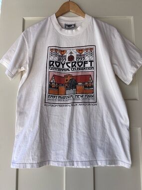 Lee Roycroft Centennial Celebration Graphic Tee - White with Red & Black Print